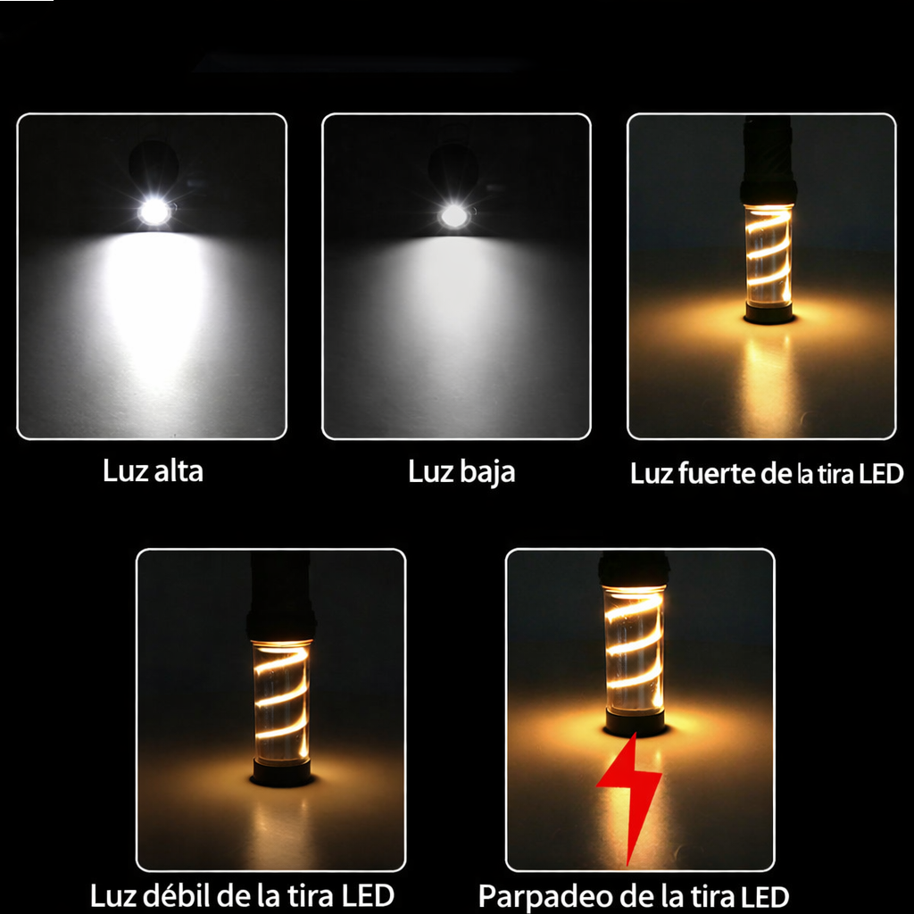 Linterna trípode antimosquitos 3 en 1
